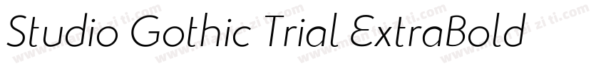 Studio Gothic Trial ExtraBold Itali字体转换